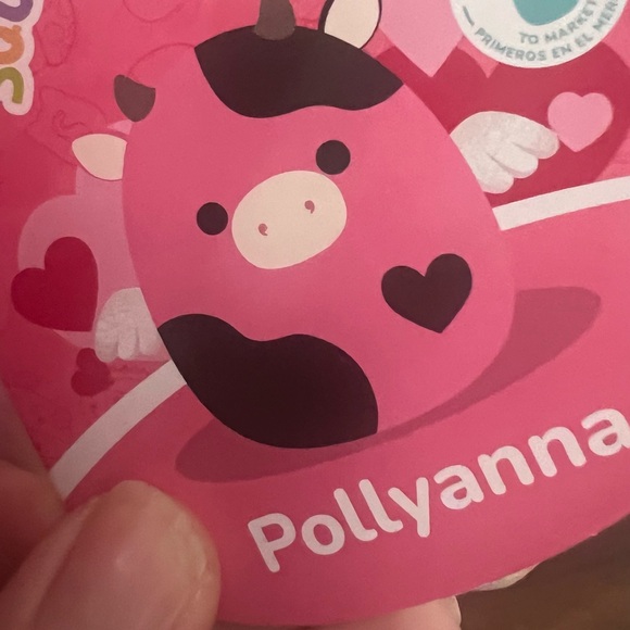 Pink and Black Cow Plush with Heart - Picture 6 of 9